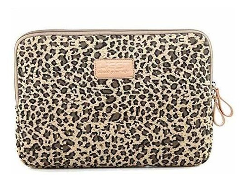 Funda De Lona Con Estampado De Leopardo Para Portátil 13 