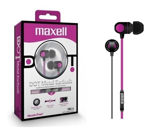 Auriculares Maxell Manos Libres Microfono Dot Metal Earbuds