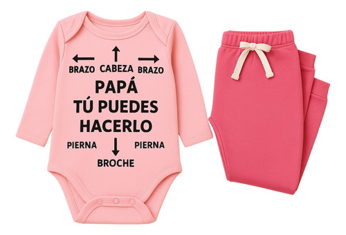 Conjunto Bebe Con Gps - Tienda De Mimos Rosa 3-6 M