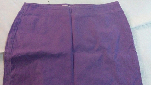 Pollera Minifalda Hering Dama Talle M Gabardina Licra Viole 