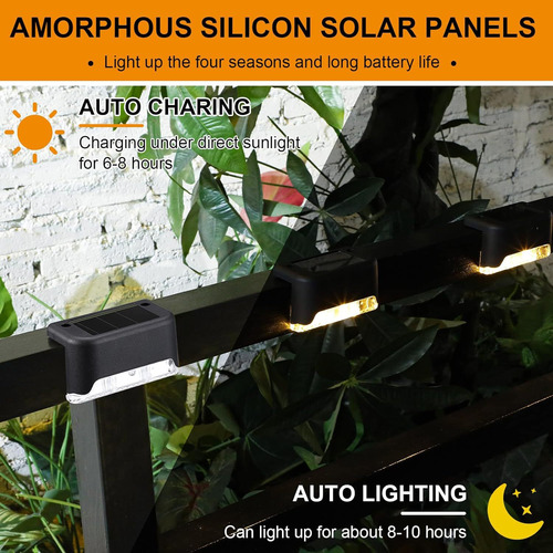 10* Luz Solar De Degrau, Luz De Parede Externa, Luz De Vedaç