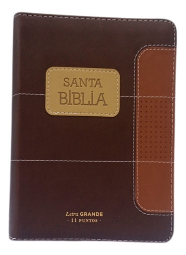 Biblia Juvenil Rvr60 Letra 11 Pts Caballero C/c Negro/marron