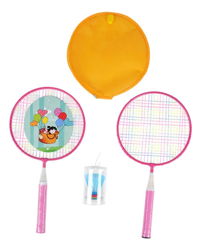 Raqueta De Nylon De Raqueta De Bádminton Infantil Con Rosa