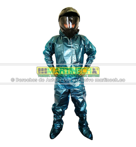 Imagen 4 de 7 de Impermeable Moto Bicicleta Plástico Reflectivo Portable