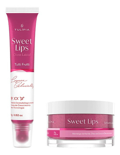 Combo Sweet Lips Esfoliante + Gloss Labial Tulípia