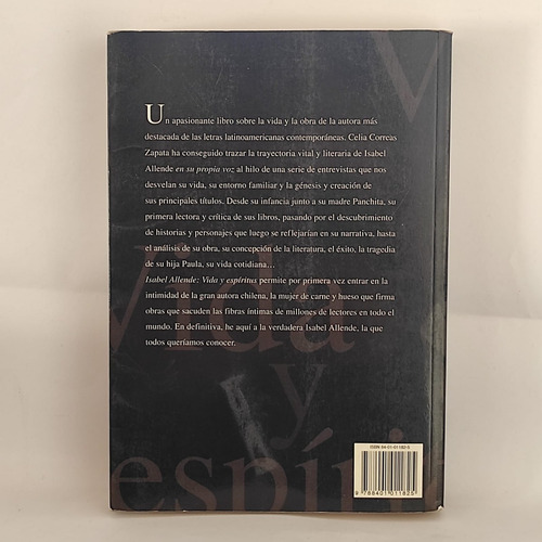 Imagen 3 de 3 de Isabel Allende Vida Y Espíritus Celia Correas Z Libro Usado