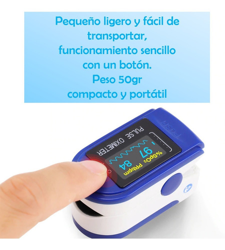Oximetro Medidor Oxigeno Sangre Salud Control Saturometro 