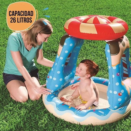 Pileta inflable con techo redonda Bestway 52270 de 91cm x 89cm 26L