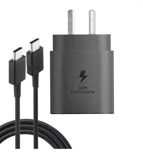 Imagen 1 de 4 de Cargador Original Samsung 25w Rapido Tipo C Note 10 S20 Plus