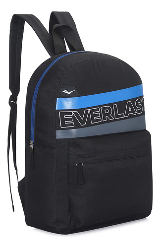 Mochila Urbana Everlast 16057 Color Negro Diseño De La Tela Lisa