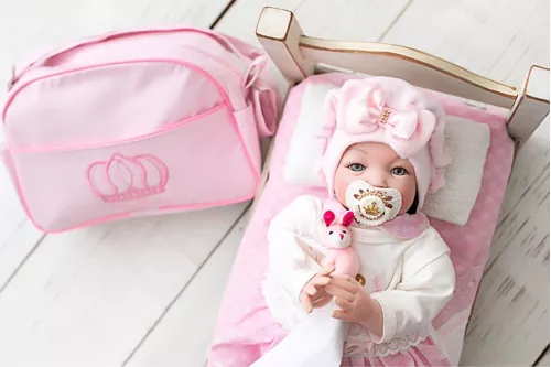 Bebe Reborn Menina Princesa Silicone + Bolsa Promoção