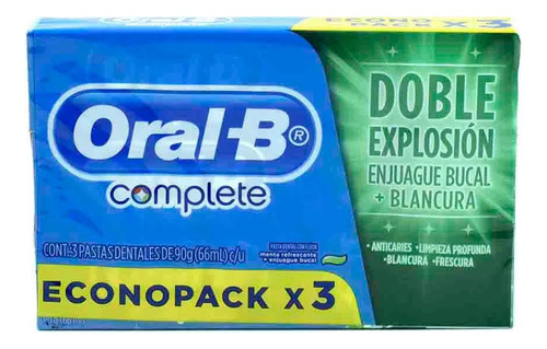 Pasta De Dientes Oral-b Complete 90gr X3