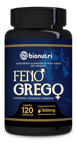 3x Feno Grego Com Boro,vitaminas E Minerais 120caps Bionutri