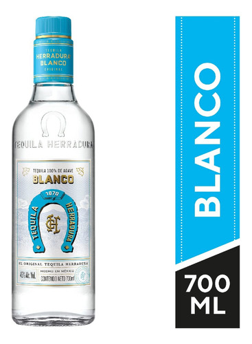 Tequila Herradura blanco con 46% de alcohol botella de 700ml