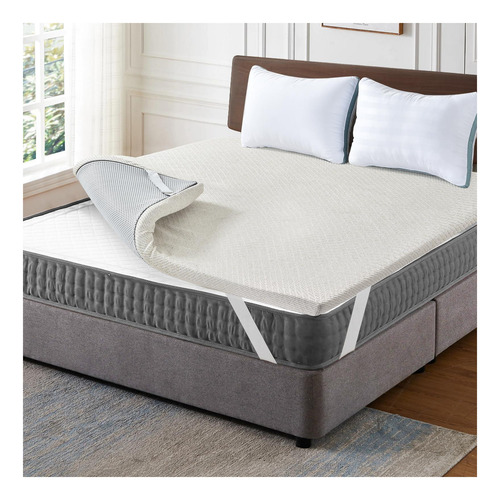 Cubrecolchón De Espuma Viscoelástica 2 Pulgadas Queen - Cubr