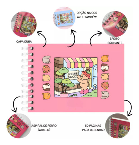 Kit Livro De Colorir Bobie Gods + Conjunto Estojo Caneta Canetinhas 36 Cores 72 Pontas