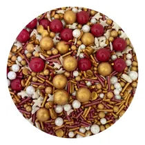 Comprar Sprinkles Navidad Trineo Dorado Y Rojo Granillo Confeti Mix