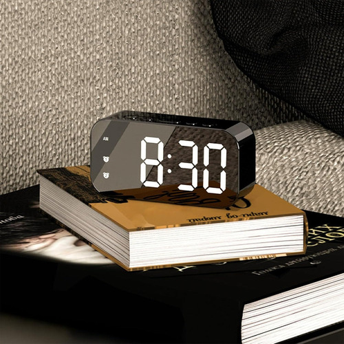 2025 Reloj Despertador Digital Led Night Mirror, Reloj