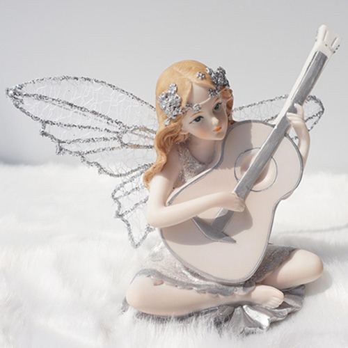 Estatua De Ángel Con Forma De Guitarra, Adorno De