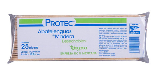 Protec Abatelenguas De Madera Con 25 Piezas