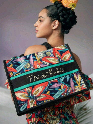 Frida Kahlo Shein Bolso De Tela Con Estampado Floral