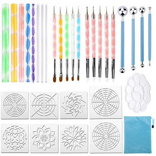 58pcs Mandala Dotting Tools Set Una Bolsa De Almacenami...