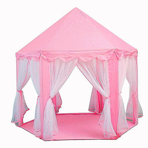 Imagem 1 de 8 de Barraquinha Infantil Tenda Rosa Menina Toca Cabaninha
