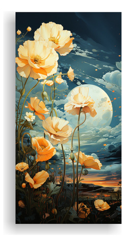 Arte Bastidor Madera Modernos Rosas Luminosa 30x60cm Flores