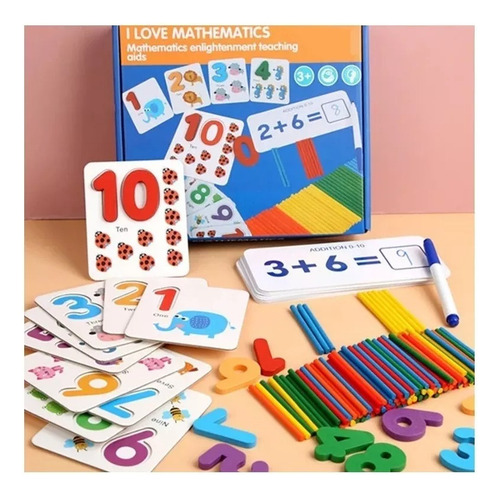 Juego De Madera Didactico Aprender Matematica Sumar Y Restar