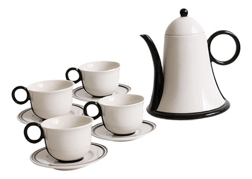 Juego De Tetera De Cerámica Con Tazas, Juego De Con 4 Tazas
