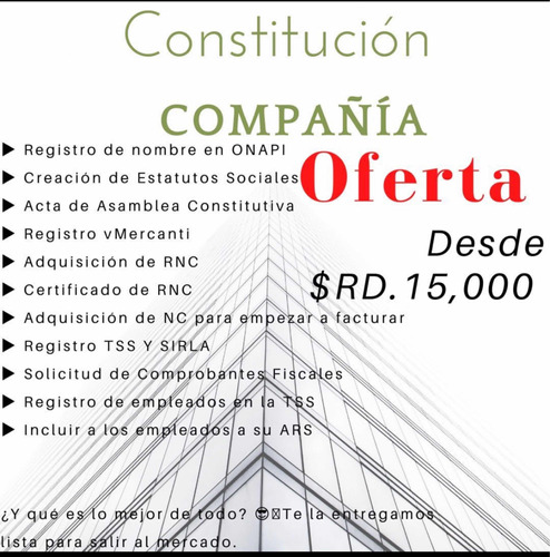 Constitución De Compañía Rd