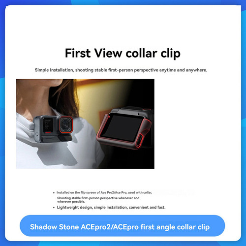 Clip De Cuello Con Vista En Primera Persona Para Insta360 Ac