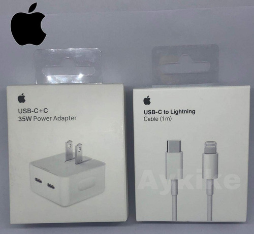 Cargador 35w + Cable Usb-c iPhone 14 13 12 11 iPad Original 