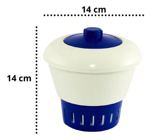 Clorador Flutuante Médio Para Pastilhas De Cloro Piscina