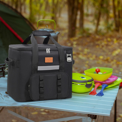 Caja De Almuerzo De Bolsa Más Fresca, Recipiente De Negro