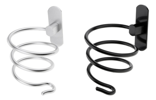 2 Unidades Estante De Secador De Pelo Soporte De Pared
