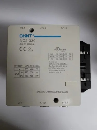 Contator Nc2-330 330a 220v 3p, Tripolar - Chint