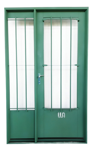 Puerta Exterior Seguridad Chapa Y Reja En Hierro (10/13 Ø)