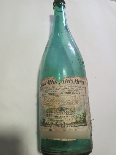 Antigua Botella De Agua Villavicencio Decada Del 60 1 Litro (Usado)