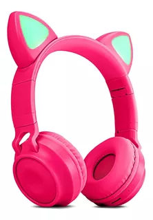 Headphone Gatinho Com Bluetooth 5.0 Iluminação Led Microfone