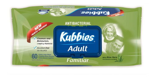 Toallitas Húmedas Para Adulto Kubbies 60 Toallas