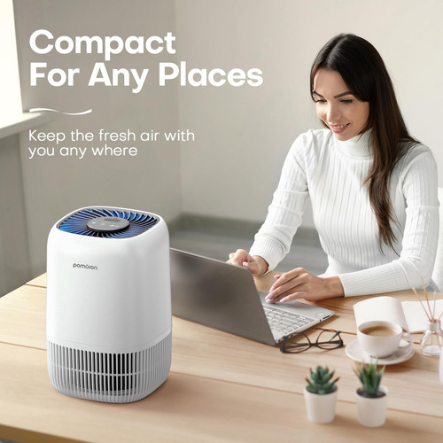 Purificador De Aire Pomoron Para Dormitorio Y Hogar Con Filt