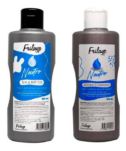 Shampoo + Acondicionador Neutro Frilayp Pre Alisados Grande