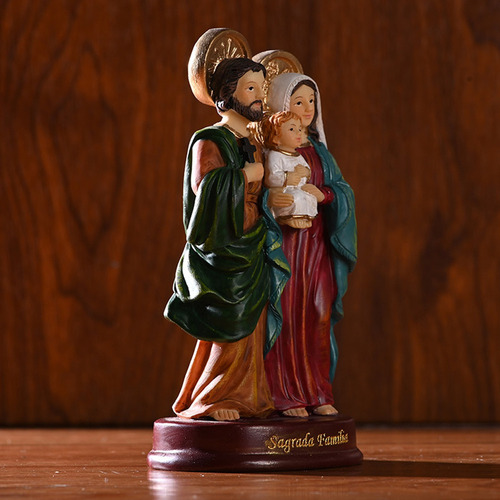 Estatua De La Santa Familia San José Virgen María Niño