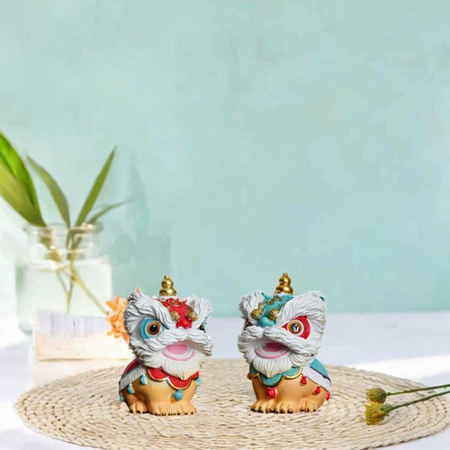 Estatuas De Danza Del León, Figuritas De Resina,