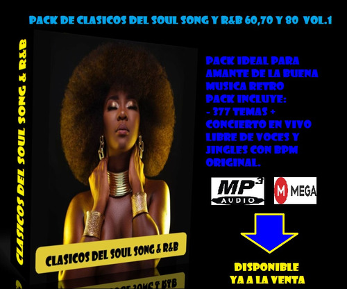 Pack De Clasicos Del Soul Song Y R&b 60,70 Y 80  Vol.1