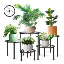 Comprar Pack De 5 Soportes Para Plantas De Metal, Soportes De Hie...