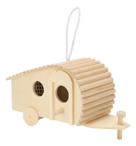 Casa Colgante Para Pájaros De Madera Con Forma De Carruaje,