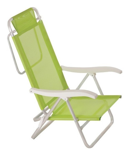Cadeira De Praia Alumínio Sol De Verão Fashion Verde - Mor
