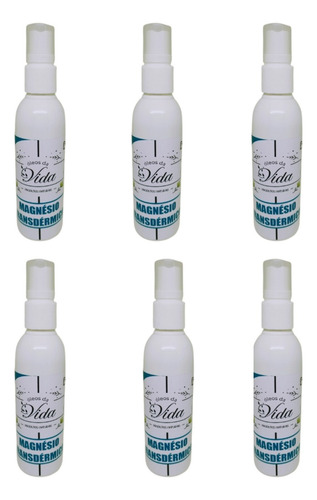 6 Óleo Magnésio Transdérmico - Frasco Spray 100ml. Salgado